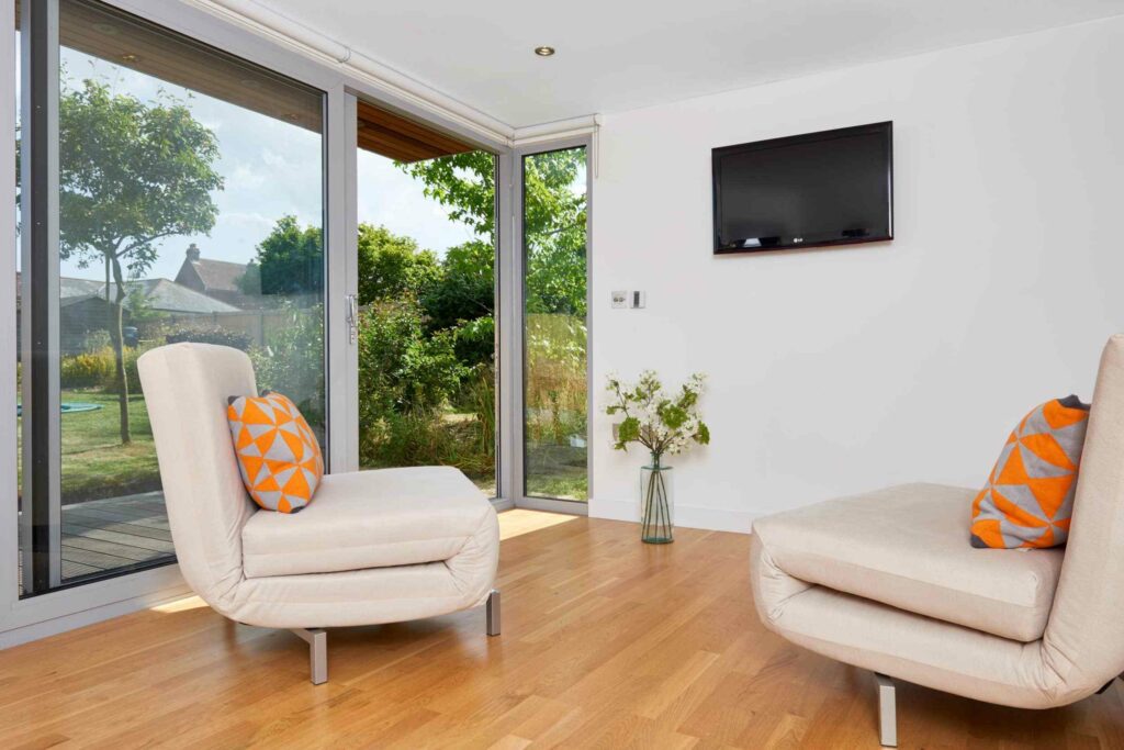 Bespoke garden room with engineered real-wood flooring - eDEN Garden Rooms, Kent, London, Surrey, Berkshire