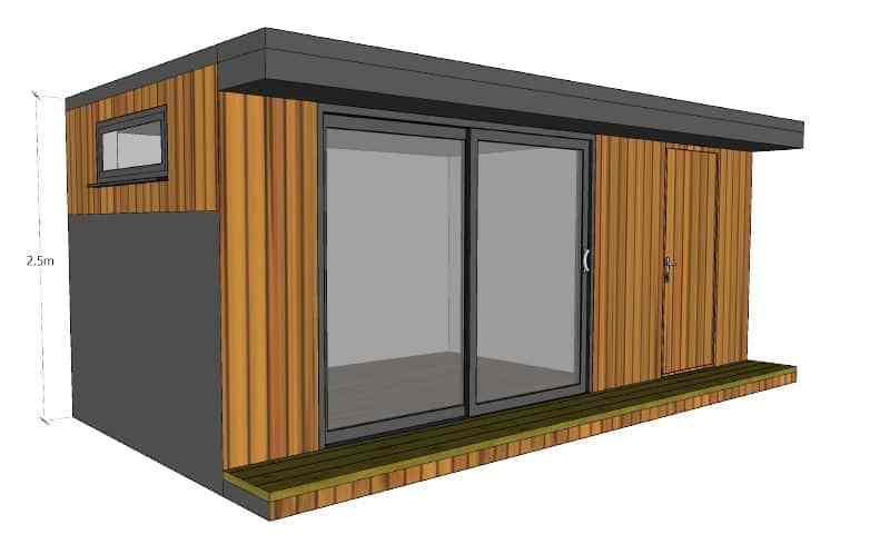 Garden office 3D drawing - eDEN garden Rooms