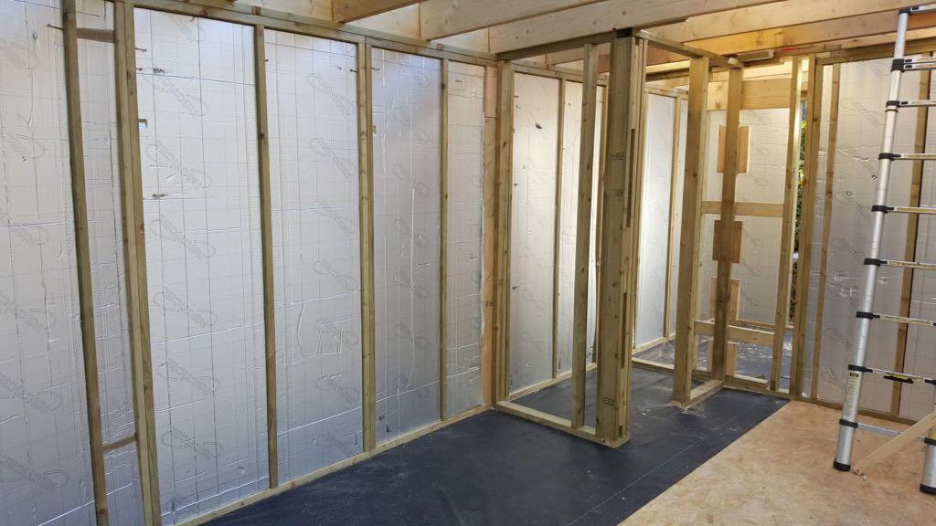 A fully insulated garden room with superior, high performance rigid foam in the walls and floor - edEN Garden Rooms.