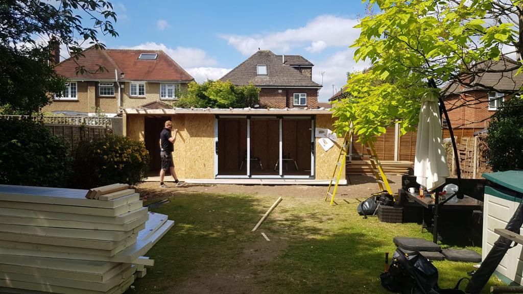 Garden studio being built in Surrey