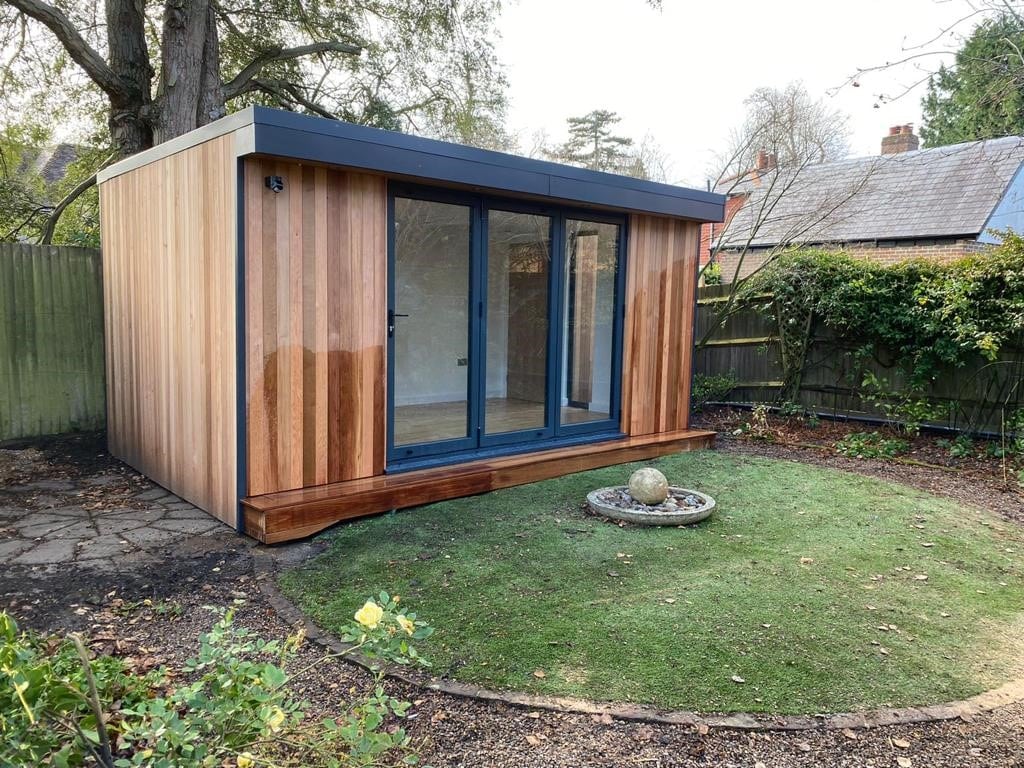 Cedar clad garden room studio in Sevenoaks, Kent 