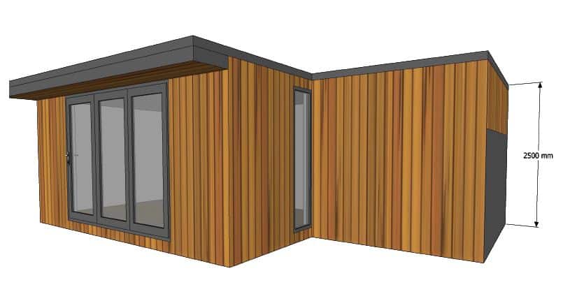 Digital render of a garden studio treatment room in Sevenoaks, Kent